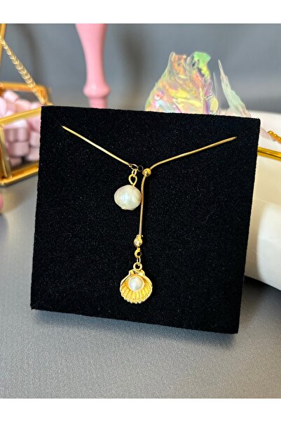 acc swen قلادة مصعد من اللؤلؤ الطبيعي الحقيقي مع قلادة من حجر صدف البحر