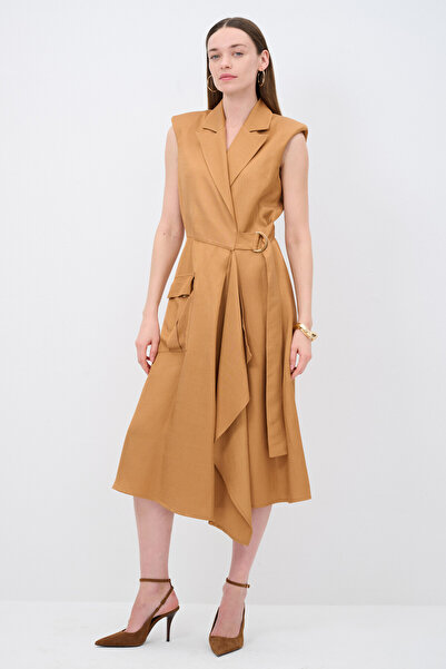 Love My Body Cep Detaylı Kolsuz Elbise