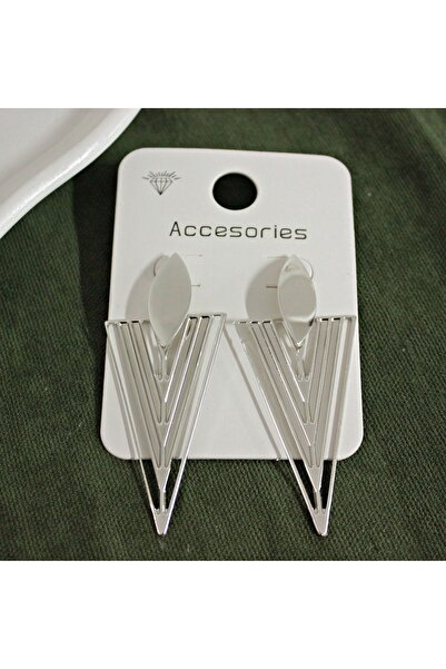 mos&more Gümüş Büyük Sallantılı Şık Kadın Küpe