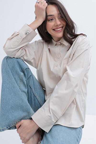 ALLDAY Poplin Women's Shirt with Pockets X51309A0