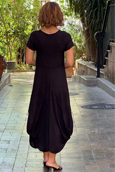 Nevin Kaya Moda Μαύρο Ethnic Κεντημένο Φόρεμα Shalwar