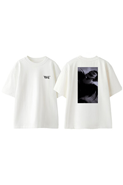 THEWERT Death Note 4 dizajn rukavica Štampano Pamuk bela Oversize kroj T-shirt