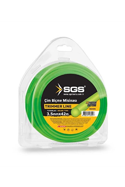 BİTERSE Çim Tırpan Ot Biçme Misinası Yuvarlak Yeşil 3.5mm 42 Metre SGS4305