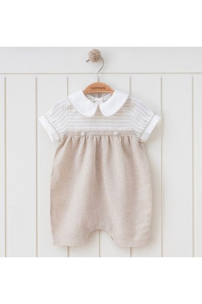 Butik Baby Linen Snap Romper