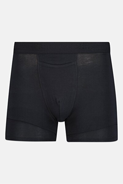 Tommy John Men 2 Pieces 9 Inseam Plain Boxer Briefs, Black/White