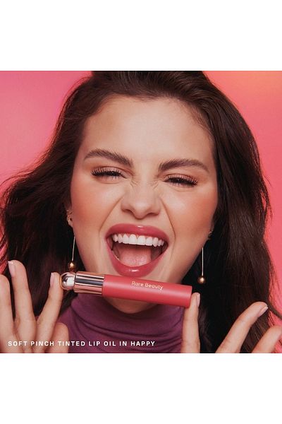 Rare Beauty by Selena Gomez Soft Pinch Tinted Lip Oil Stain - Happy (Cool Pink, 3ml)