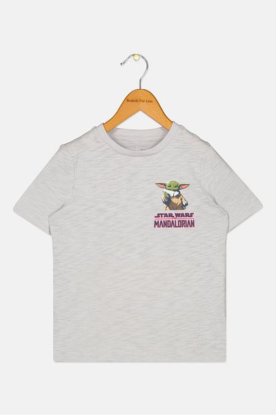GAP X Star Wars Kids Boy Graphic Print Short Sleeve T-shirt, Grey