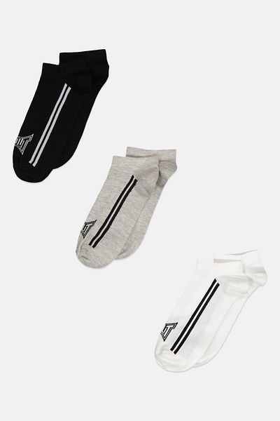 Tapout Men 3 Pair Ankle Socks, Multicolor