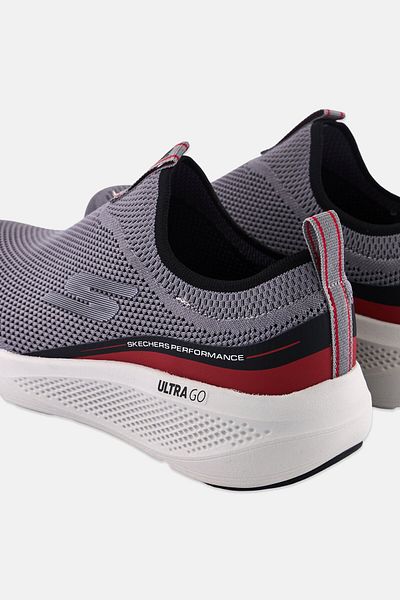 SKECHERS Men Go Run Elevate Uplift Slip On Outdoor Shoes, Grey