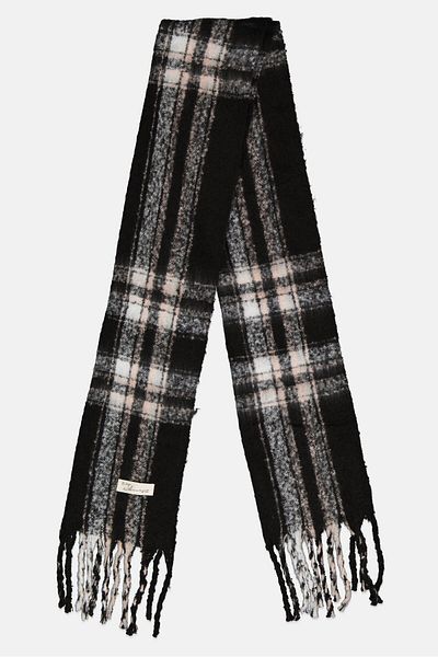 VINTAGE HAVANA Women Plaid Knitted Scarves 208 L x 45 W cm, Multicolor