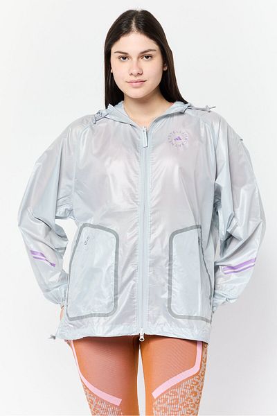 adidas Women Sportswear Fit Long Sleeve Running Jackets, Grey