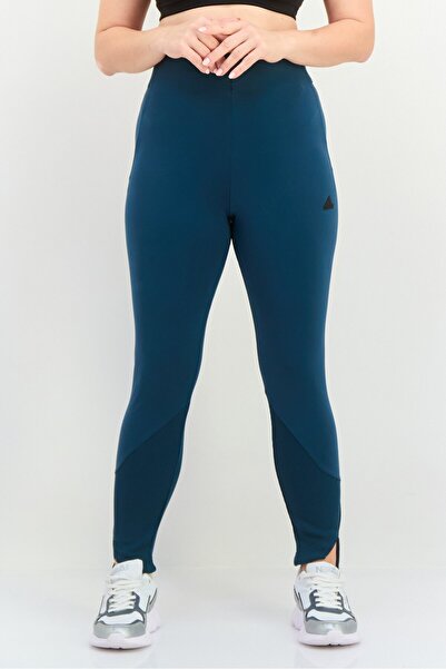 adidas Women Sportswear Fit Brand Logo Outdoor Leggings, Teal Green