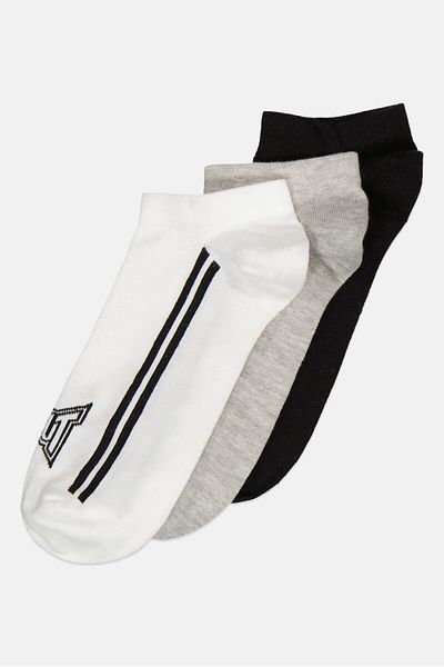 Tapout Men 3 Pair Ankle Socks, Multicolor