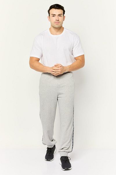 adidas Men Sportswear Fit Outdoor Sweatpants, Grey/Black