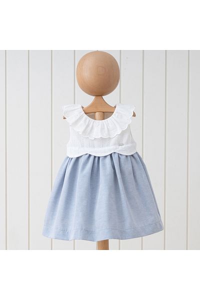 Butik Baby Girl Embroidered Lined Zippered Dress