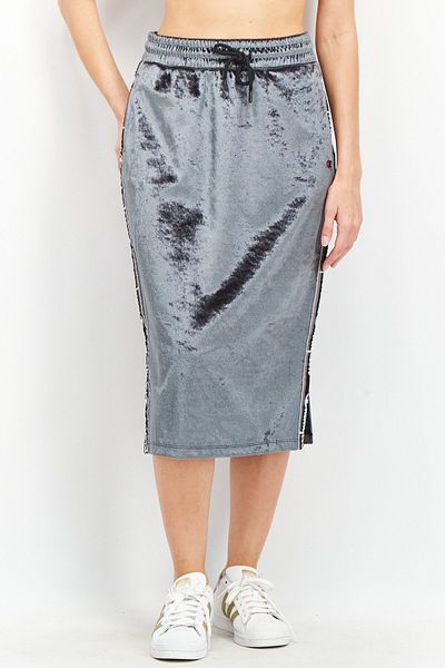 Champion Women Velvet Midi Skirt, Grey