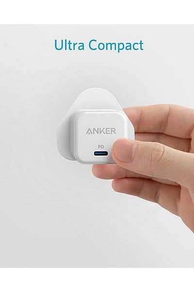Anker Anker 20W Ultra-Fast USB-C Wall Charger with USB-C to Lightning Power Delivery Cable, White