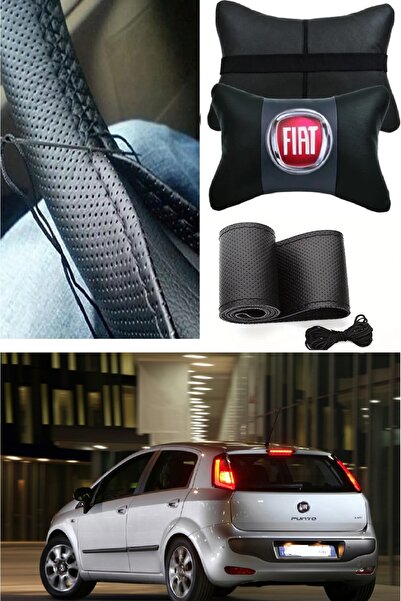 AYAZGRUP Pernă pentru gât și husă pentru volan Fiat Punto cu stâlp (SET ULTRA...