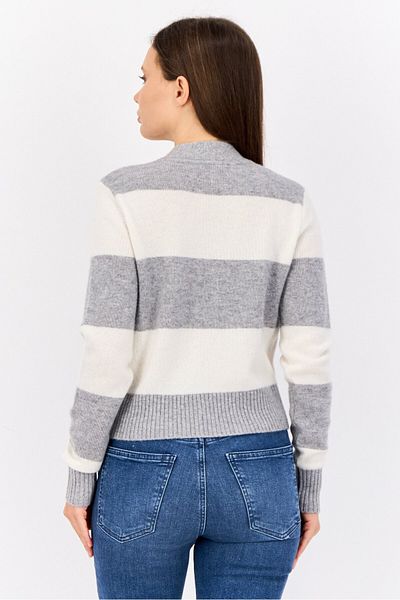 Esprit Women V Neck Yarn Dye Cardigan, Multicolor