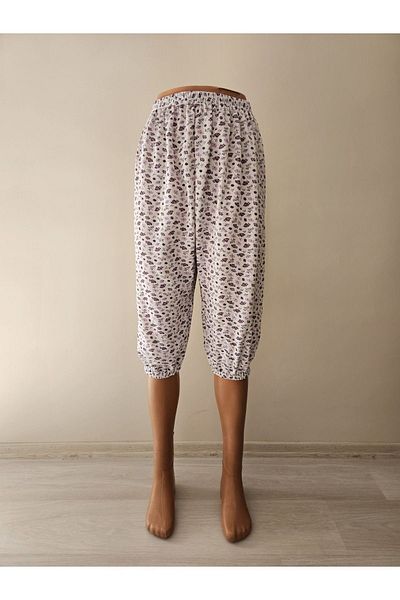 İLİBE PATTERNED RUBBER SHORT MOTHER'S PAJAMAS