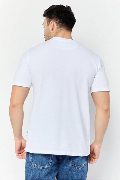 Lamborghini Men Crew Neck Short Sleeves Brand Logo T-shirt, White