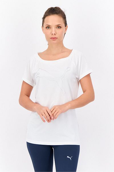 Puma Women Sportswear Fit Short Sleeves Outdoor Top, White