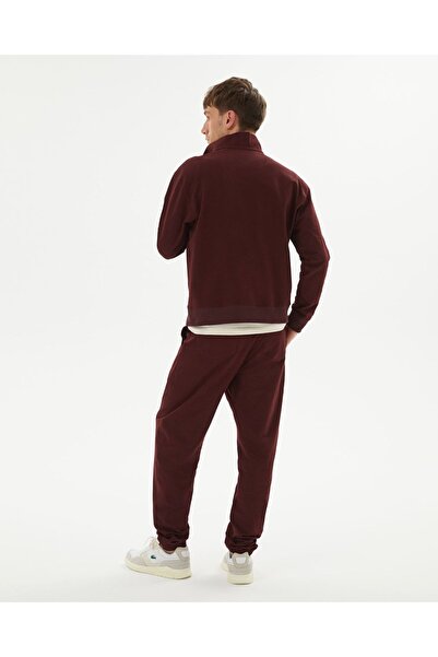 Ayma Active Кестеняво сив мъжки суитшърт с яка стойка от органичен памук