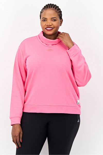 adidas Women Sportswear Fit Long Sleeve Outdoor Sweatshirt, Pink