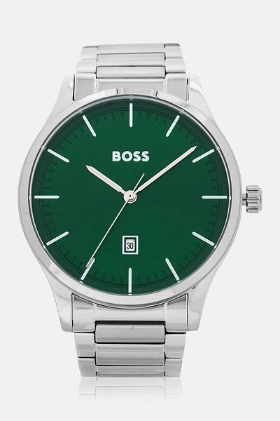 BOSS Men 1514084 Analog Stainless Steel Watch 43mm, Silver