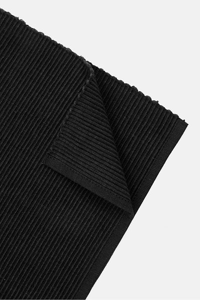 Catherine Malandrino 4 Pieces Plain Cotton Place Mats, Navy