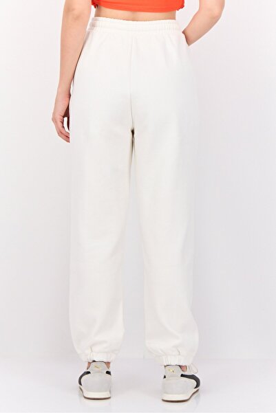 Esprit Women Regular Fit Embroidered Sweatpants, Off White