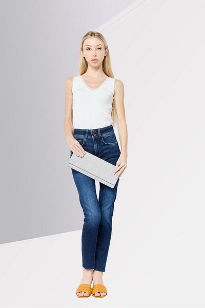 Guess Women Skinny Fit High Waist Washed Denim Jeans, Blue