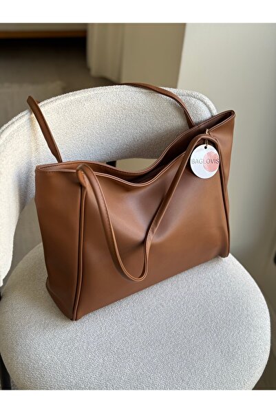 BAGLOVİS Γυναικεία τσάντα μεγάλου μεγέθους με μαλακό δέρμα