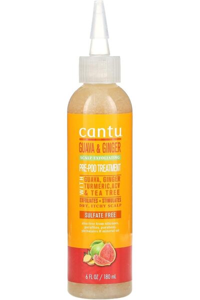 Cantu علاج تقشير فروة الرأس بالجوافة والزنجبيل، 6 أونصة (180 مل)