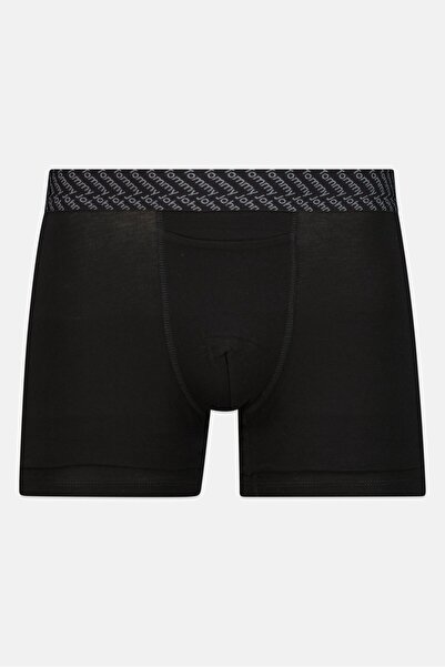 Tommy John Men 2 Pieces 8 Inseam Brand Logo Boxer Beirfs, Black/White