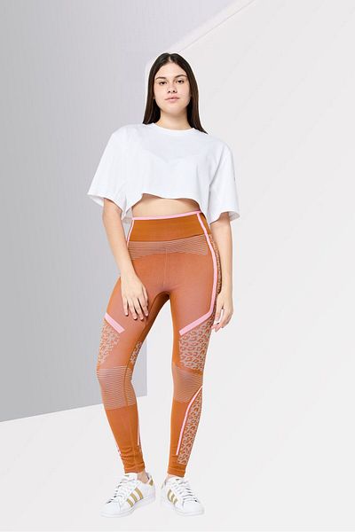 adidas by Stella McCartney Women Sportswear Fit Brand Logo Training Leggings, Brown