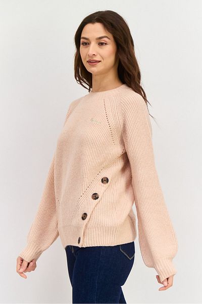 Pepe Jeans Women Crew Neck Long Sleeves Knitted Sweater, Pink