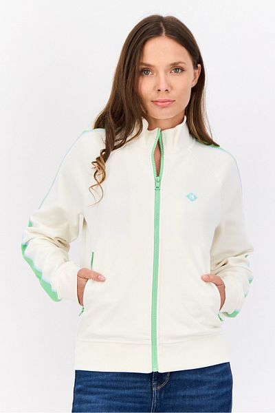 Esprit Women Embroidered Logo Full Zip Sweatshirt, Multicolor