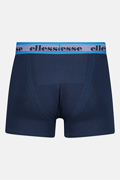 Ellesse Men 3 Pieces Brand Logo Trunks, Navy/Red