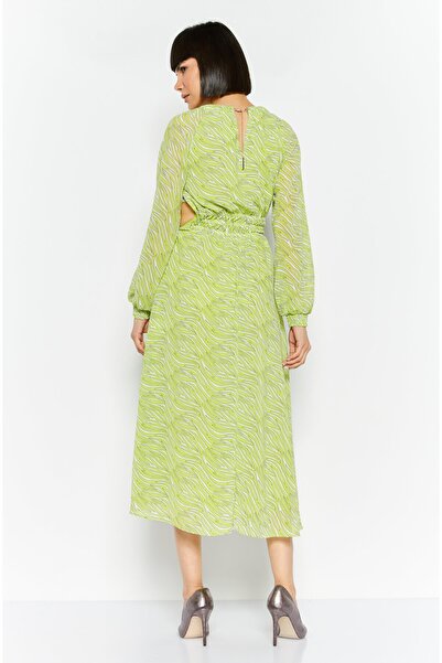 Michael Kors Women Animal Print Midi Dress, Green