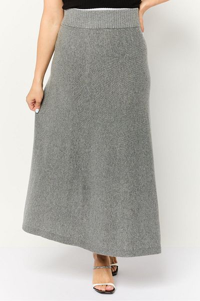 Esprit Women Knitted Straight Skirt, Grey