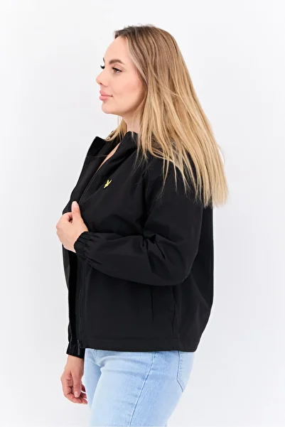 Lyle & Scott Women Embroidered Logo Hooded Jacket, Black
