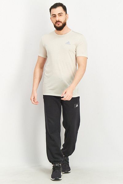 adidas Men Sportswear Fit Brand Logo Short Sleeve T-Shirt, Beige