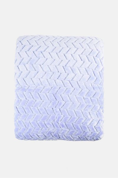 Catherine Malandrino Double Layer Jacquard Blanket 150 X 200 Cm, Purple