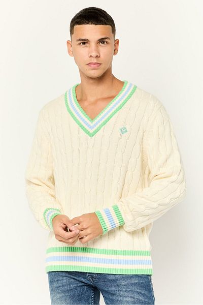 Esprit Women V-neck Knitted Sweater, Multicolor