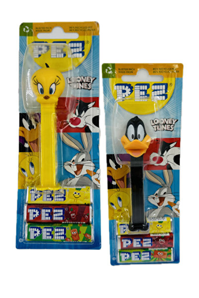 Pez Lisanslı looney tunes pez şekerleme ve oyuncak X 2 avantaj paket