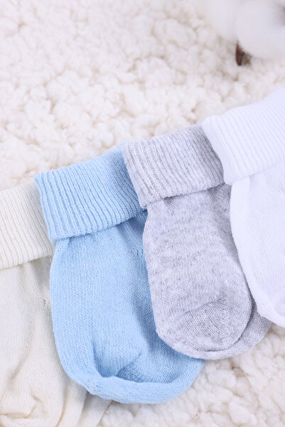 Baby Maa Organic Baby Boy Socks Set (5 Pieces) - Gift Boxed, Blue Tones