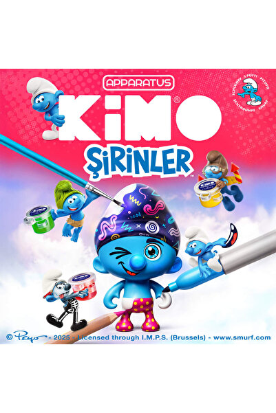 KimO مجموعة تصميم شخصيات السنافر (الرسم والصق)