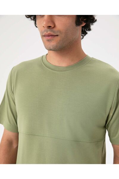 Ayma Active Ecovero™ Зелена чоловіча віскозна футболка з короткими рукавами