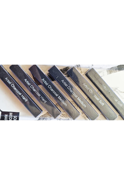 Modellino Flat 6-Pack Charcoal Pencil (Soft Medium Hard)